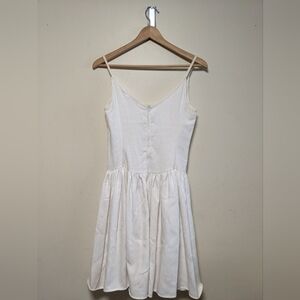 Imoga White Textured Fit & Flare Mini Dress – Size 6